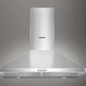Ducted Pyramid Range 450 CFM Stainless Steel Vent Hood (MISSING HARDWARE)